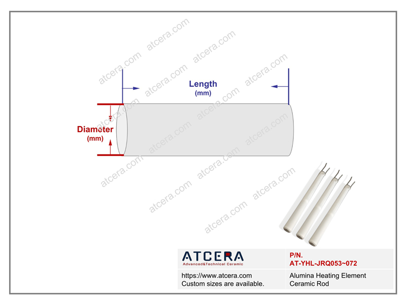 Alumina Heating Element Ceramic Rod