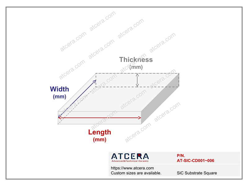 Drawing of SiC Substrate Square