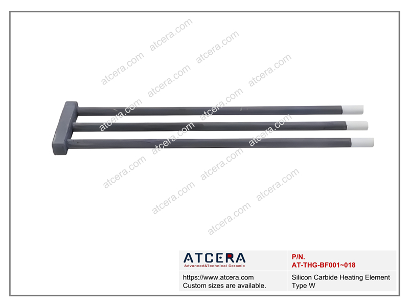 Drawing of Silicon Carbide Heating Element Type W