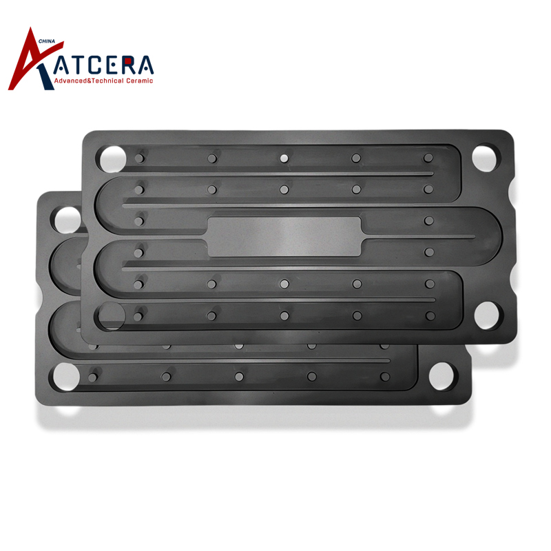 Silicon carbide heat exchange plate